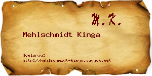 Mehlschmidt Kinga névjegykártya